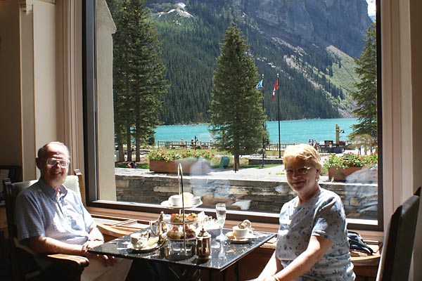 afternoon tea at Lake Louise