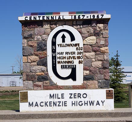 Mile Zero on the Mackenzie