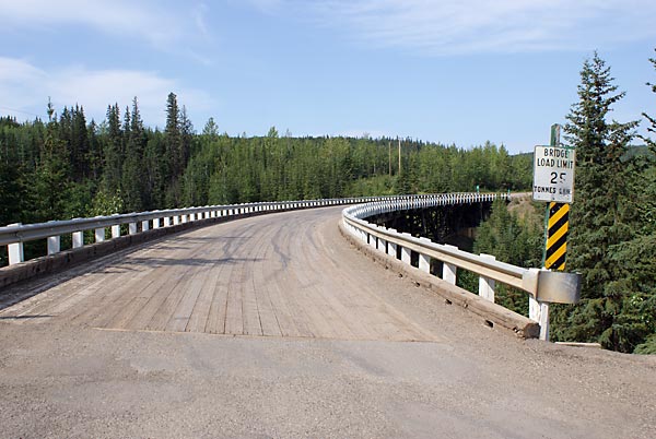 curved wooden bridge