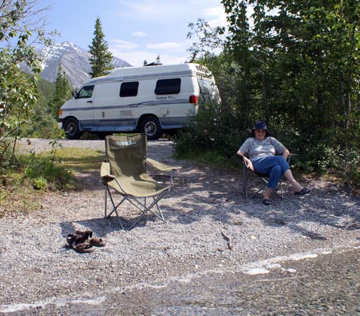 camp at Muncho Lake