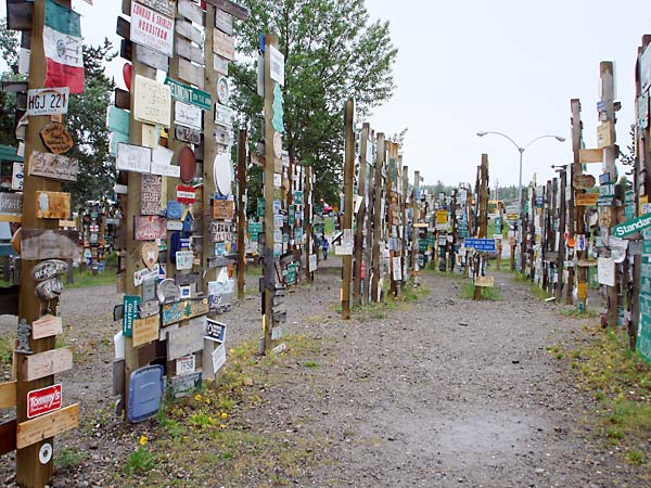 Sign forest at Watson Lake